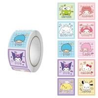 500 pcs New Style Fashionable Pink Kuromi, Cinnamoroll & My Melody Cartoon Stickers - Stationery Decoration Stickers