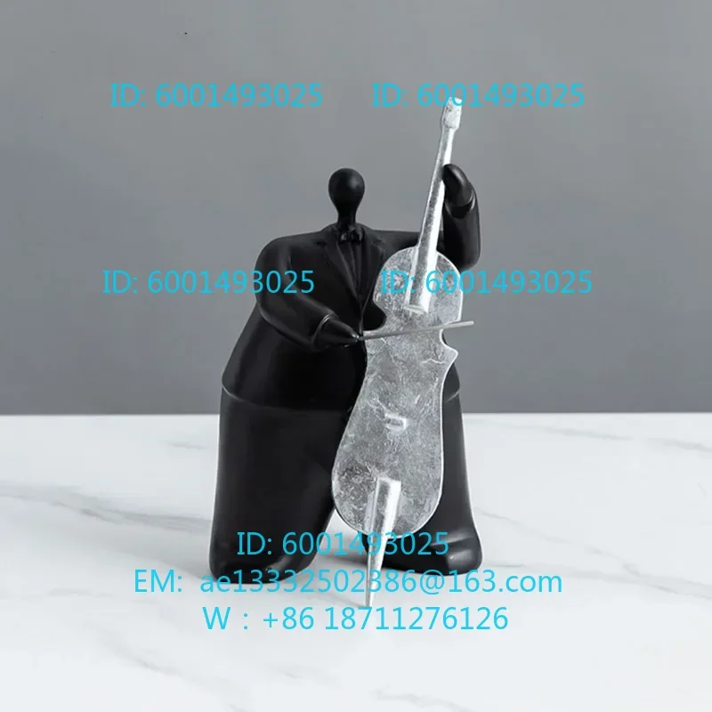 Nordic Abstract Musical Character   Violin Guitar Saxophone Ornaments Statues And Sculptures Porch Bookshelf Artwork Gift