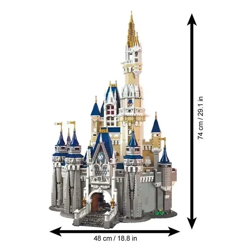 4080 PCS Princess Castle Modular 71040 Building Blocks Bricks Kids Toy Compatible Christmas Birthday Gifts16008