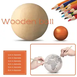 Natural Solid Wooden Round Ball Dia 1-7.5 CM Manual DIY Accessories Wood Colorful Big Painted Ball Home Decoration Accessories