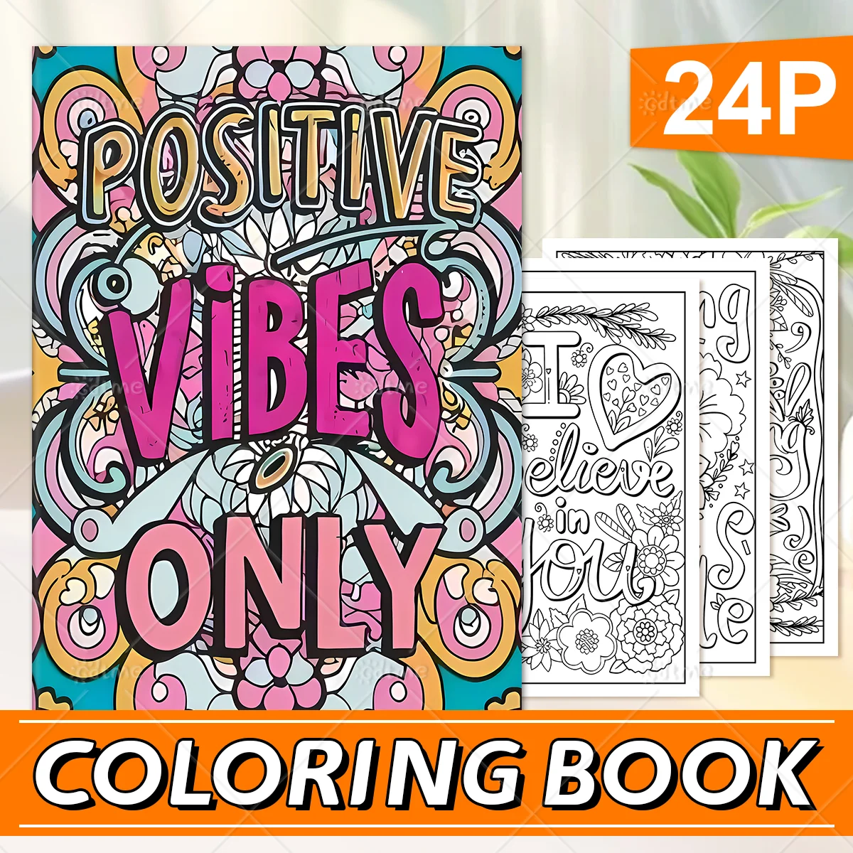 Mindful Relax Colouring Book Floral Pattern Mental Wellness Meditation Art Activity Book For Adult Daily Leisure Time