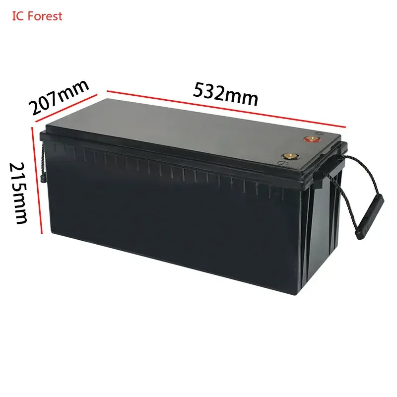 Lifepo4 Battery Storage Box Solar Yachts Battery 12V 24V 90/105/150Ah 160Ah 180Ah 200Ah 280Ah Battery Waterproof Plastic Case