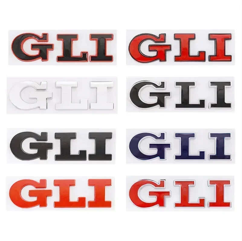 

3D Metal Letters GLI Logo Rear Trunk Boot Emblem Badge Sticker For Volkswagen VW Jetta MK2 MK4 MK5 MK6 MK7 Car Accessories