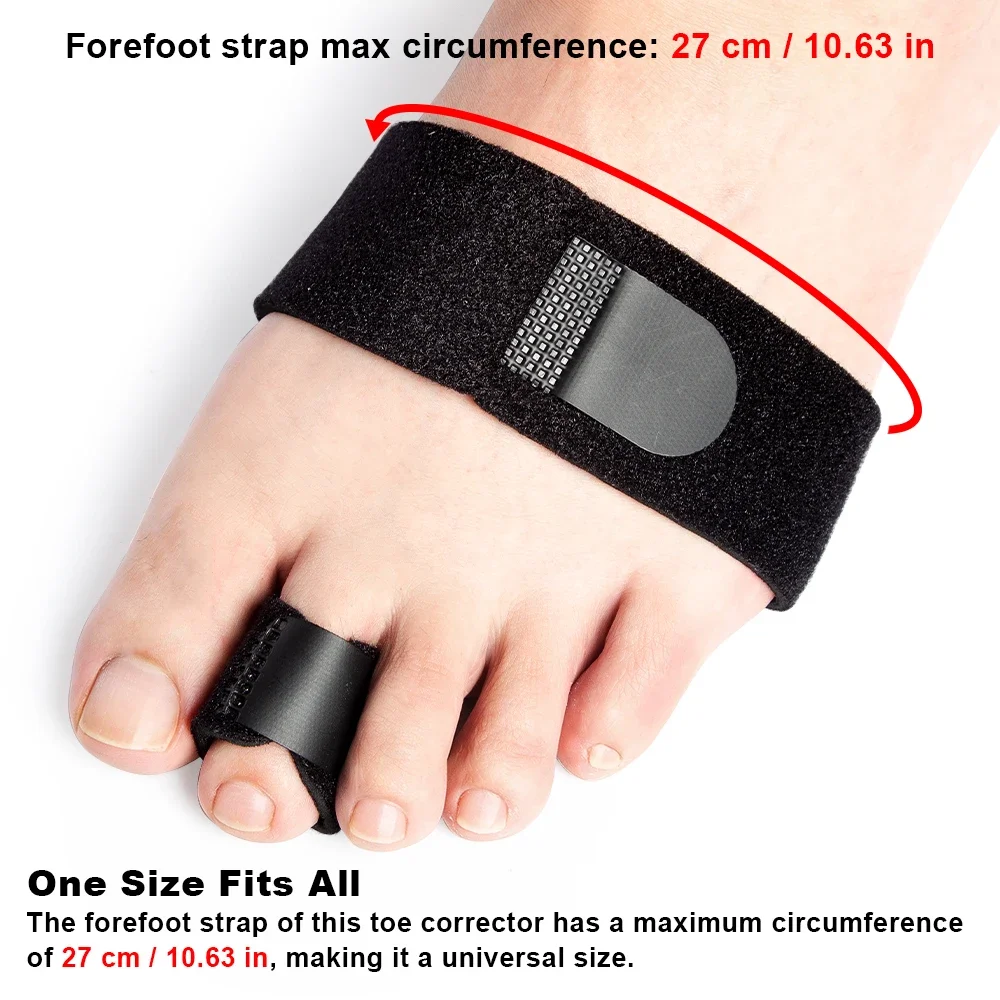 1/2/4Pcs NEW Comfort Toe Splint Corrector, Adjustable Hook&Loop Toe Support Wrap, Align Bent Toes, Reduce Foot Pressure & Pain