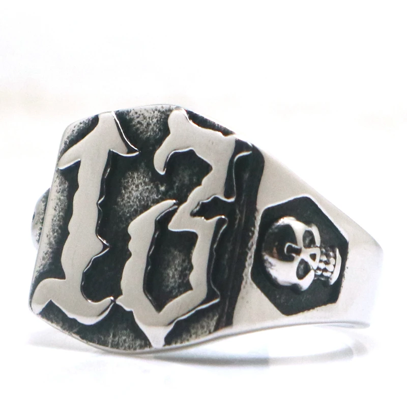 Unisex 316L Stainless Steel Punk Gothic Skull 13 Ring Newest