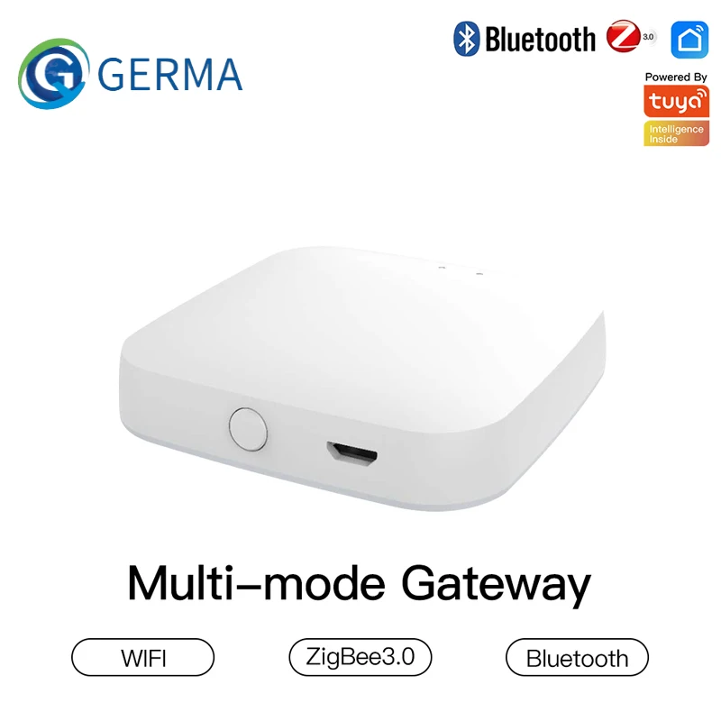 

GERMA Новый многомодовый умный шлюз ZigBee WiFi Bluetooth сеточный концентратор Работает с умным приложением Tuya Голосовое управление через Alexa Google Home