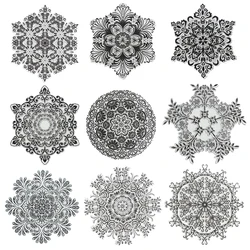 9cm Mandala argilla polimerica Texture rilievo tappetino timbro foglio fai da te ceramica argilla orecchino gioielli modellazione impressione trasferimento strumento di stampa