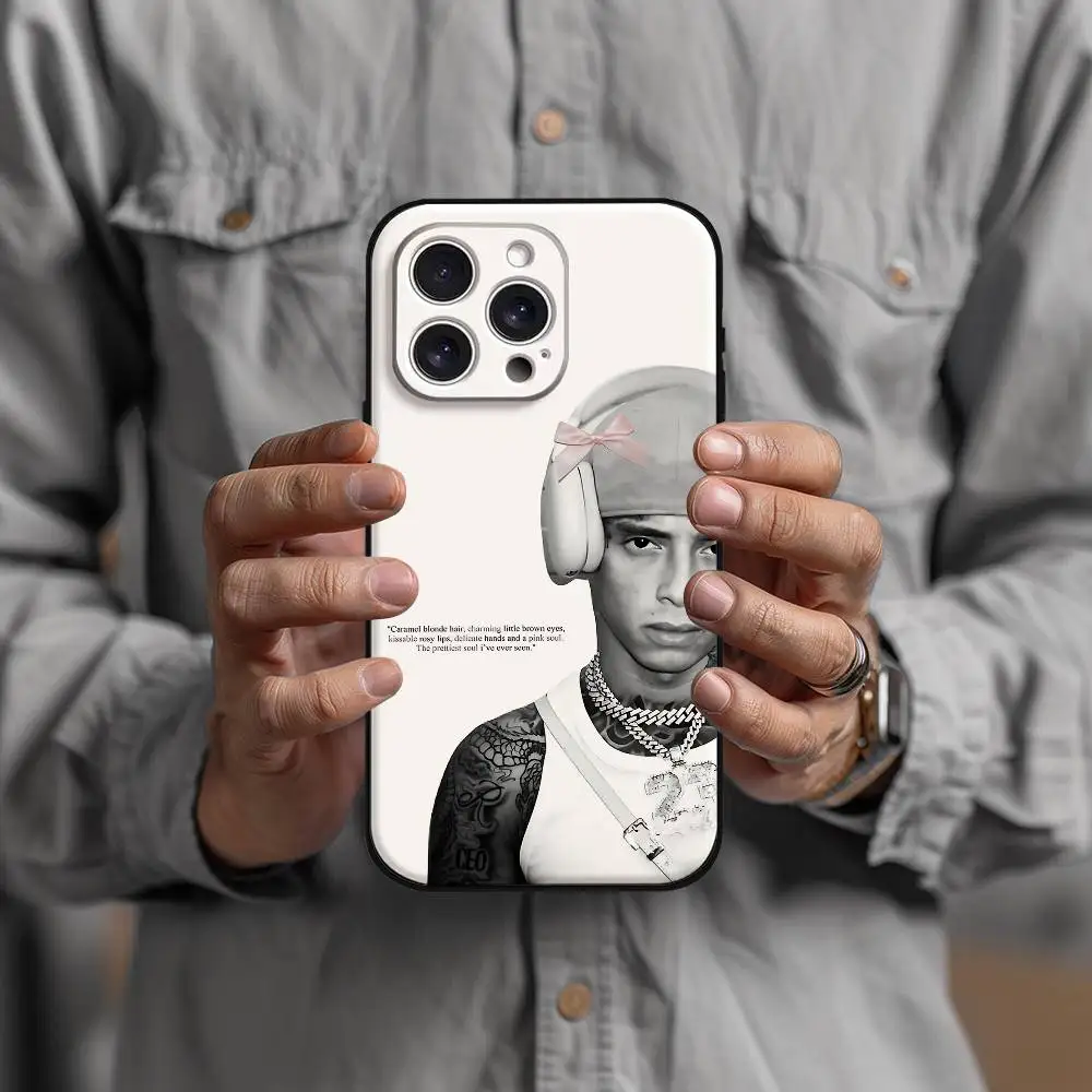 حافظة هاتف مغني الراب C-Central Cee لهاتف آيفون 17 16 15 14 13 12 11 X XR XS Plus Pro Max غطاء أسود ناعم صغير