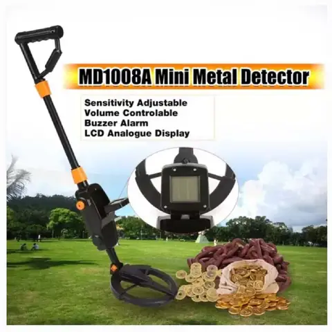 7.4 Inch Waterproof Kid Metal Detectors Gold Detector Lightweight Search Coil (24"-35") Adjustable Metal Detector for Junior