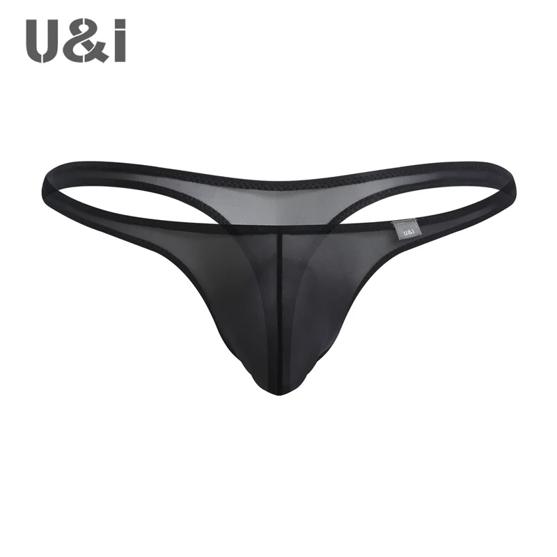 

U&I sexy thong men's personality ultra-thin 50g transparent high elasticity tight fitting low waist 3D pocket underwear