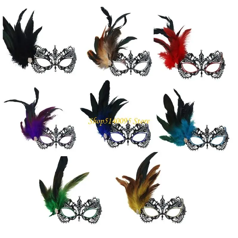 

DXAE Halloween Masquerade Mask Lace Eyemask Venetians Mask Half Face Lace Mask Mardi Gras Mask for Carnival Party Costume Ball