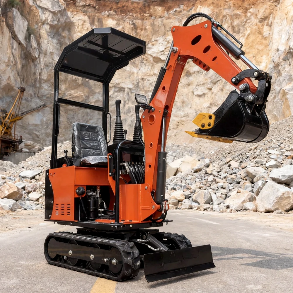 

Hot Sale Customized Micro Excavator Features EPA & Powerful B&S Engine 1-2 Ton Compact Crawler Digger for Heavy-Duty Digging