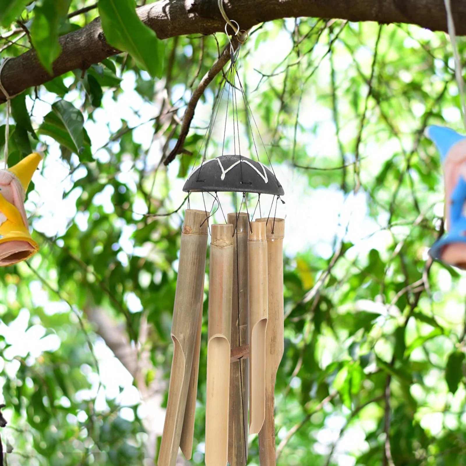 

Bamboo Wind Chimes Chinese Style Outdoor Garden Decor For Patio Balcony Backyard Yard Housewarming Gift Melodious