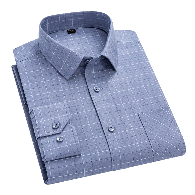 

High Quality Men's Shirt With Spring Autumn Long Sleeves Fitted Cotton Comfortable For Business Formal Social Office Top S-4XL