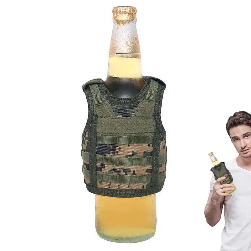 Mini Beer Vest Vest Hunting Bottle Drink With Adjustable Shoulder Straps Wear-resistant Fabric Tacticals Vest Bottle For