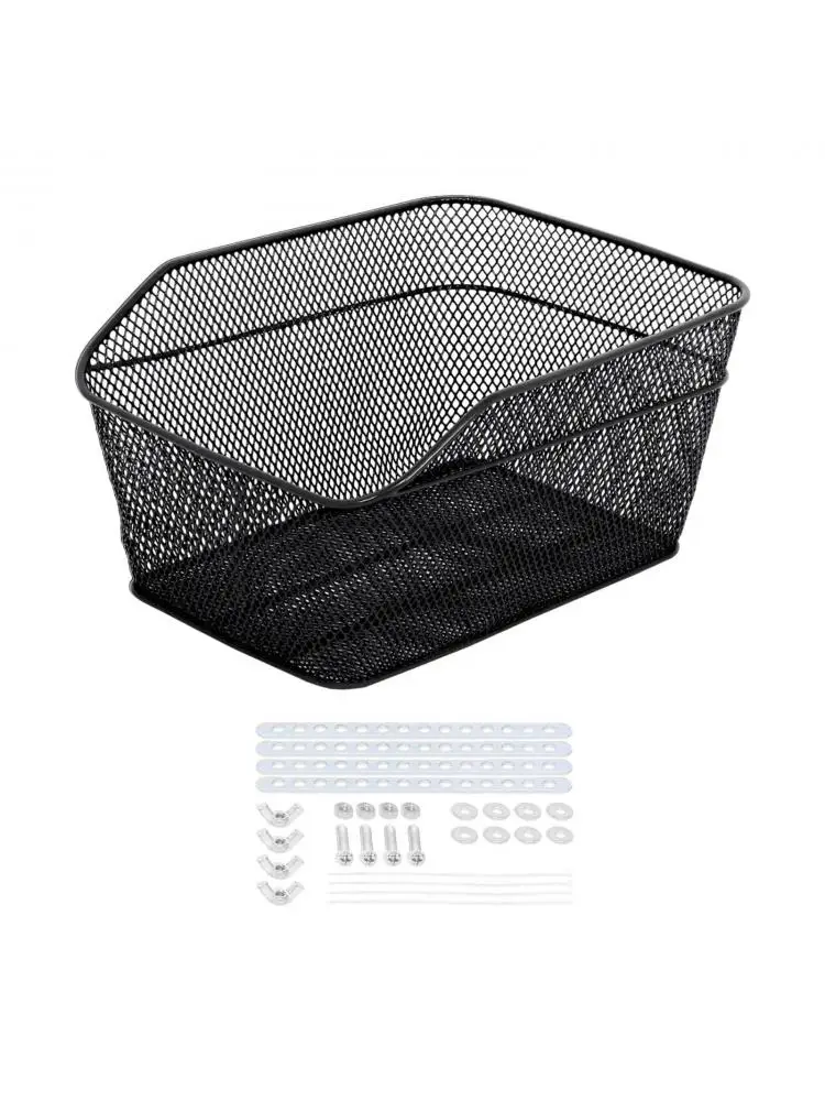AliExpress NONE Bike Rear Basket Rear Basket Metal Detachable Universal Rear Cargo Rack Storage Basket for Shopping Road Bike