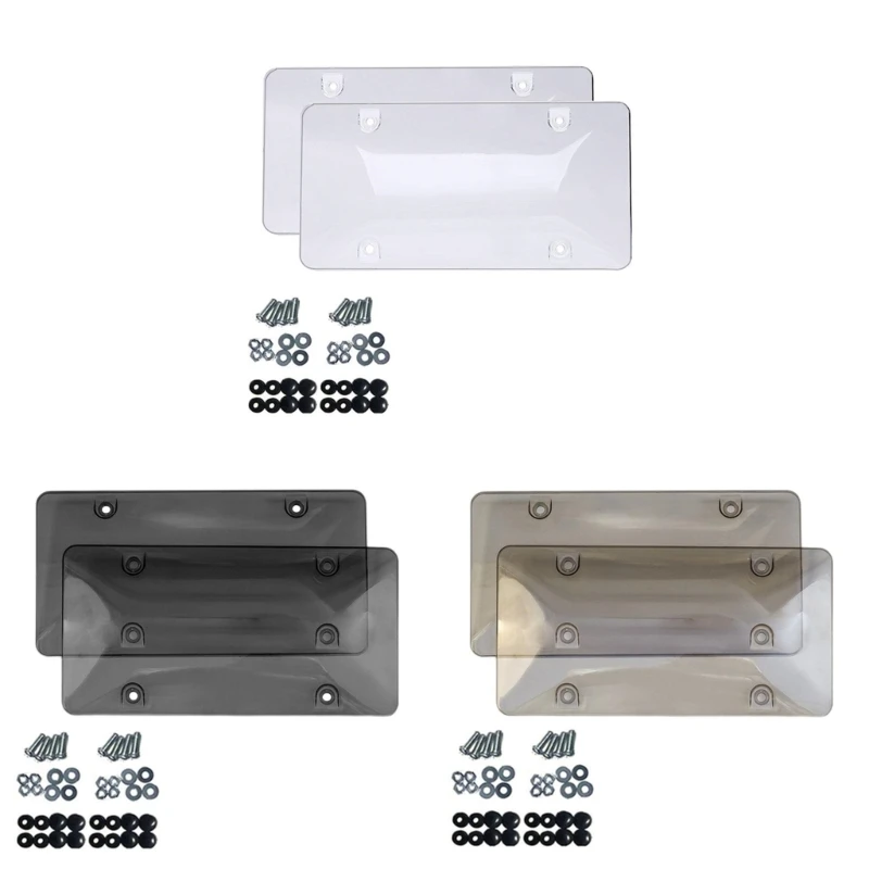 2x Clear Reflective Anti-Speed Red Light Toll Camera Stopper License Plate-Cover Modified License Plate Protective