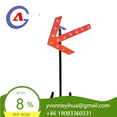 Custom 360 Rotation Solar Powered Flashing Trailer Mounted Traffic Signs LED Arrow Light Signal Board
