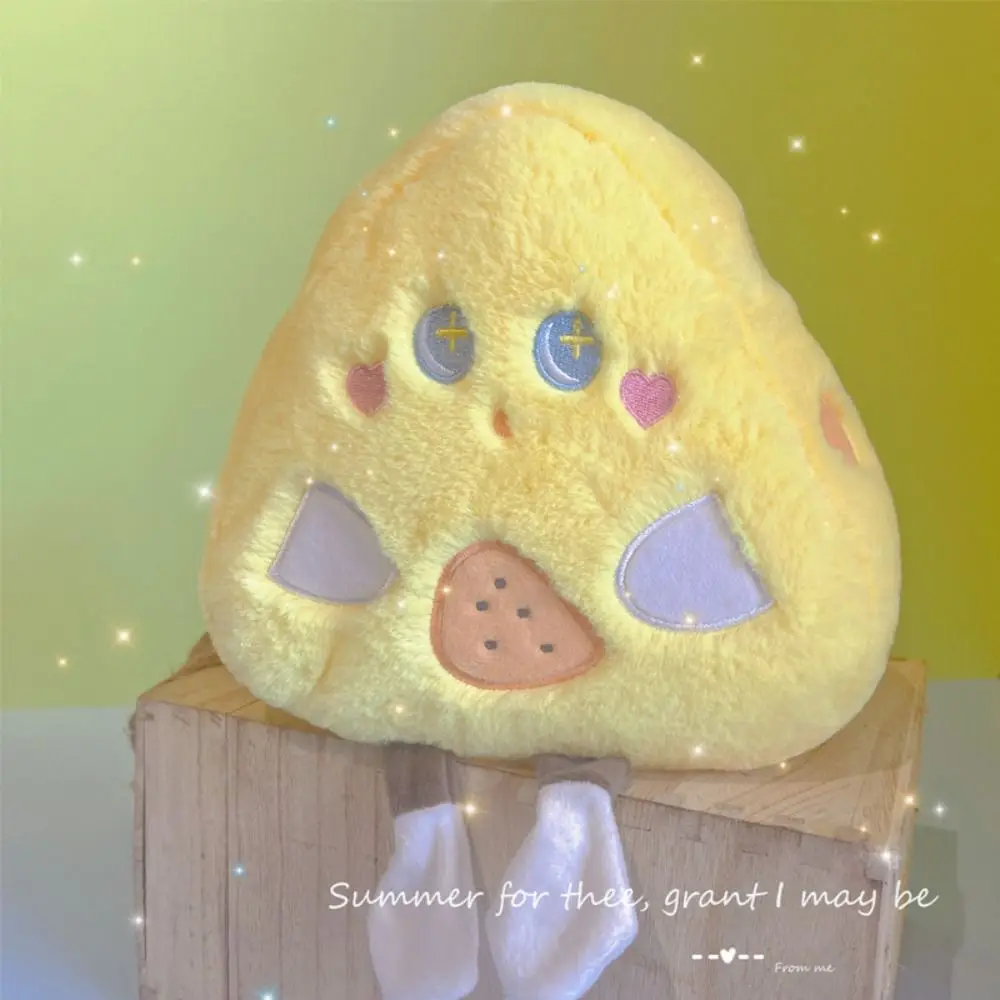 Yeux étoilés Simulation fromage jouets en peluche nourriture avec pied dessin animé fromage poupées en peluche mignon doux Simulation fromage en peluche jouet garçon