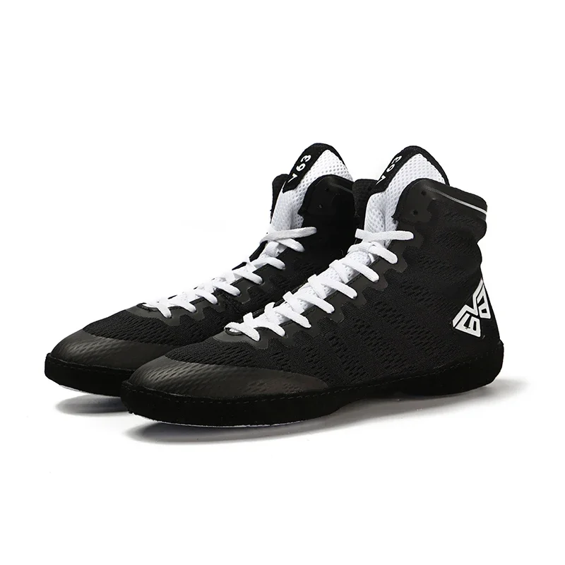 Professional Couples Wrestling Shoes Men Wome Gray Mesh Fighting Boots Unisex Brand Designer Boxing Sport Shoes Big Boy