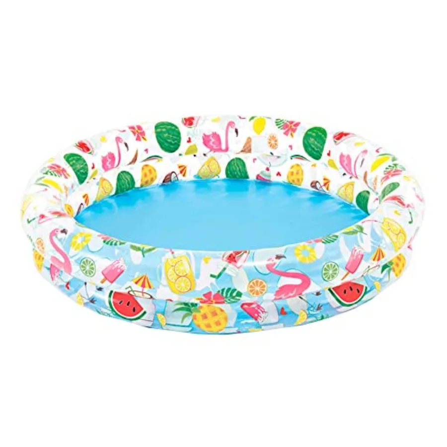 Inflatable Stars Kiddie 2 Ring Circles Swimming Pool 48