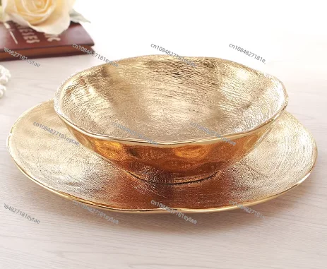 

Золотая керамическая тарелка для стейка, элитная посуда, китайский декоративный орнамент, западная тарелка.