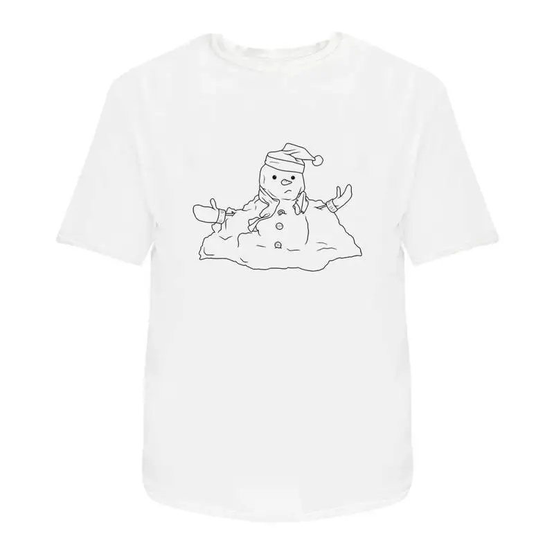 

Melting Snowman' Cotton T Shirt Ta046536