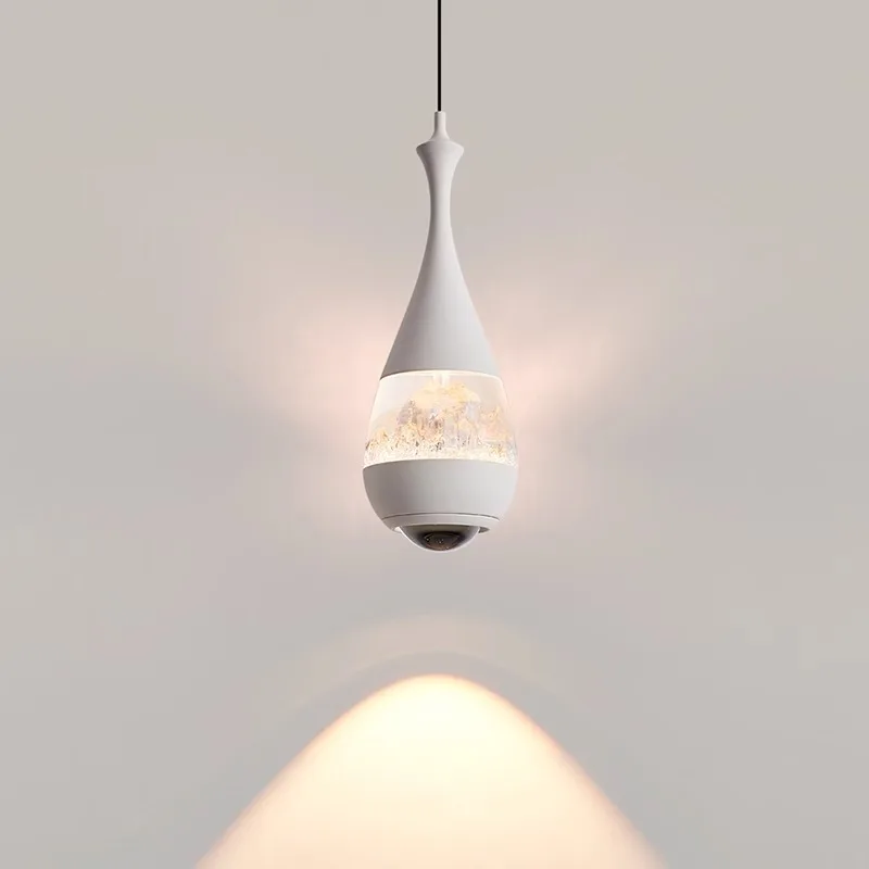 

Waterdrop Shaped Acrylic Pendant Light, Simple and Modern Adjustable Lighting Fixtures for Bedrooms Living Rooms Study Rooms