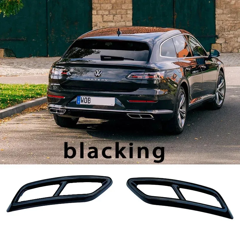 For VW Arteon Chrome Plating Turns Black 2020 2021 2022 2023 Shooting Break Exhaust Blacking Decoration Accessory
