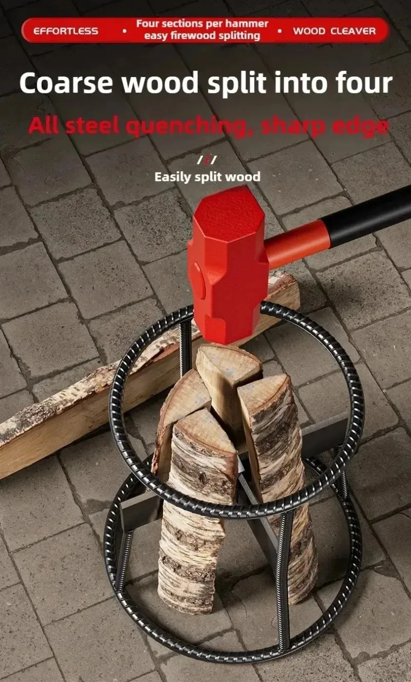 1 Set Neueste Modelle Manueller Holzspalter Holzfäller-Ausrüstung Brennholz-Spaltmaschine Metall-Holzhackmaschine Schneidwerkzeug Holzspalter – Detail 2