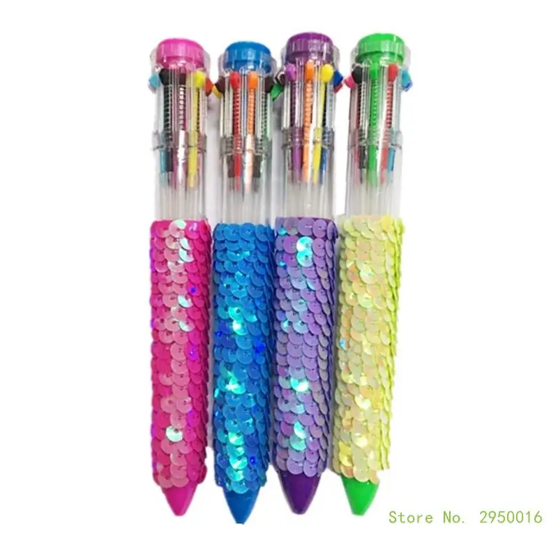 10-in-1 Multicolor Ballpoint Pen Retractable Ballpoint Pen 0.7mm Shuttle Pen Writing Pen Office School Supplies