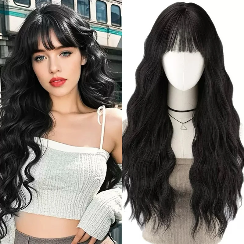 Музыкальный фестиваль, женская одежда, парик с волнистыми волосами, банкетное вечернее платье, головные уборы, длинные вьющиеся волосы, шарик, женская шерстяная завивка, шиньон