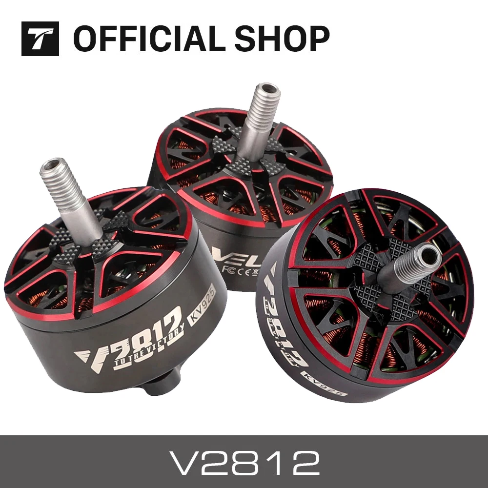 T-motor V2812 KV925 KV1155 VELOX series motor covering 4-8'' fpv drones