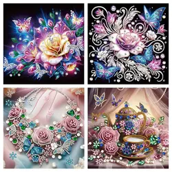 RUOPOTY Diamond Painting Kits For Adults Flower 5d Special Shape Crystal Rhinestones Diamond Painting Handmade Diy Crafts