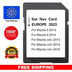 GPS SD 카드, Mazda 6 CX-5 차량 업데이트 지도 2023 버전 내비게이션 시스템, EU UK 지도, Sat Navi 액세서리, 무료 배송