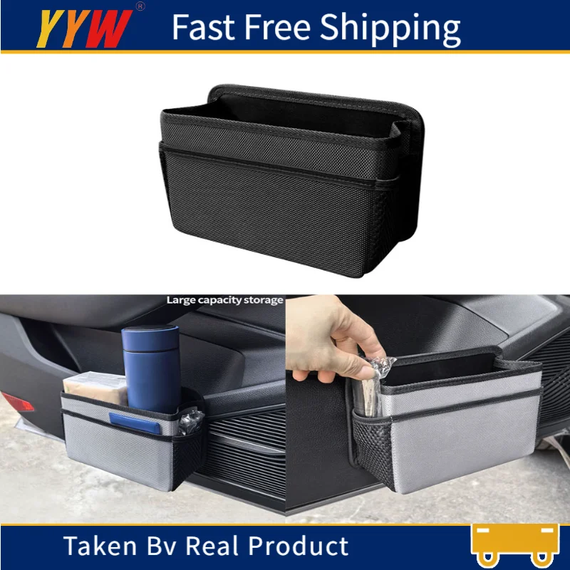 

Multifunctional Oxford Car Door Side Hanging Storage Box Car Seat Back Storage Bag Large capacity Easy to Place ﻿