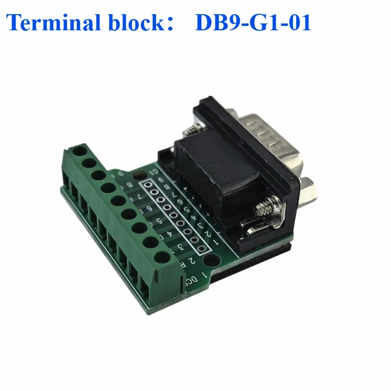 1pcs DB9 Male Adapter Signals Terminal Module RS232 RS485 Serial To Terminal 9-Pin 9-Hole Connector