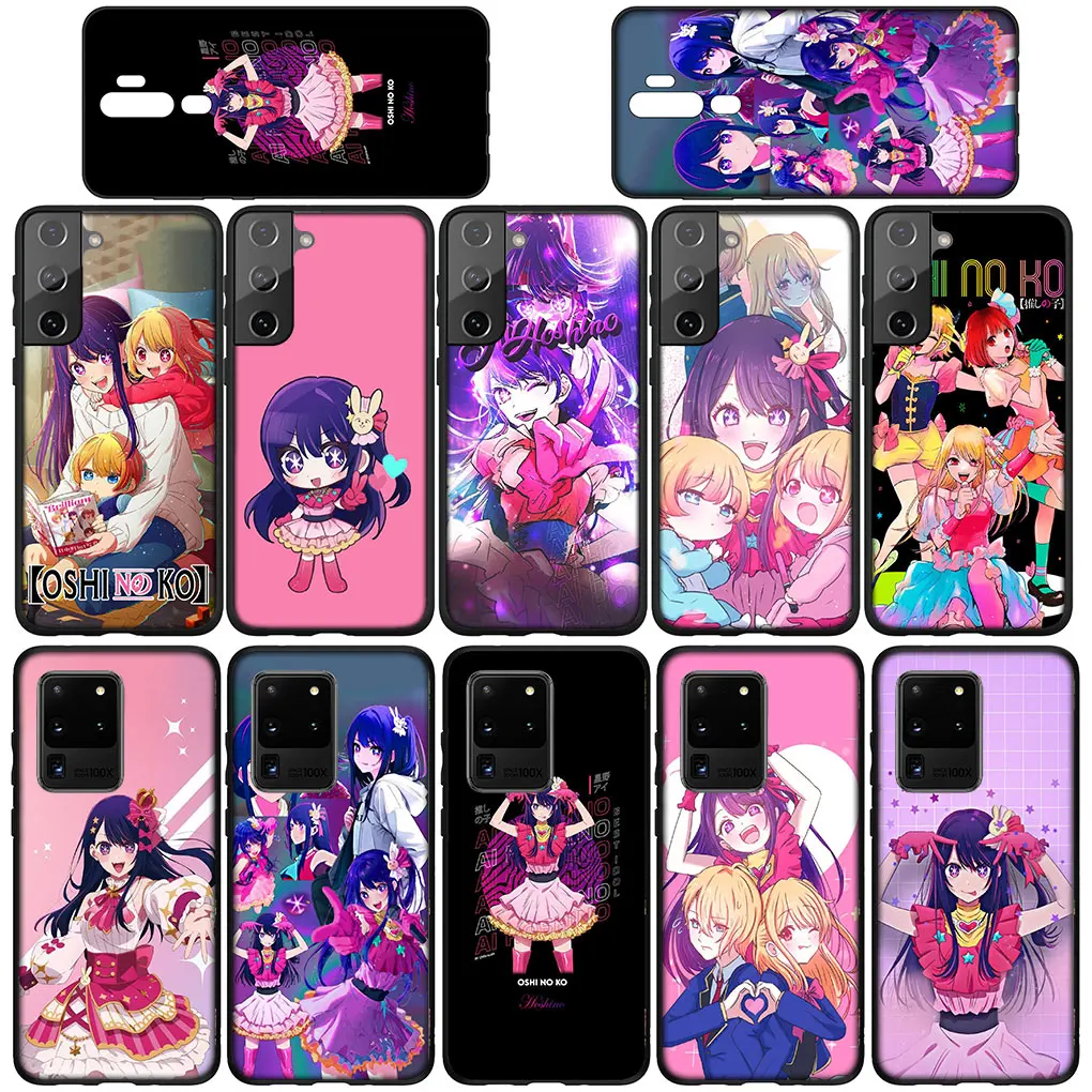 OSHI NO KO Ai Rubii Akuamarin Hoshino Phone for Samsung Galaxy S24 S23 Fe Ultra A55 A35 A24 A15 A05 M55 M15 Plus A02 S7 Case