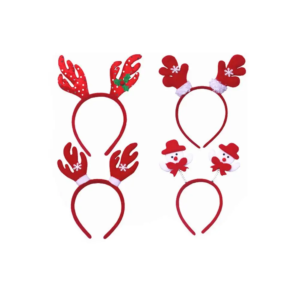 

4Pcs Christmas Costume Headbands Festive Hair Accessories Party Favors for Holiday Events Masquerade Carnival New Year Eve