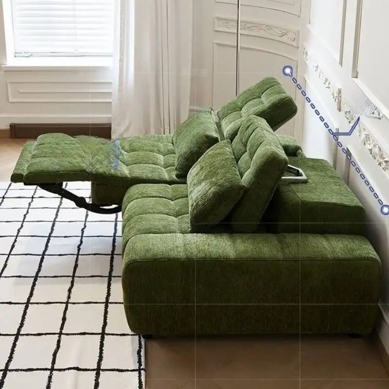 أريكة كرسي كهربائي للنوم باللون الأخضر بتصميم فاخر لغرفة المعيشة أريكة كرسي كهربائي حديث أثاث منزلي من Woonkamerbanken #4