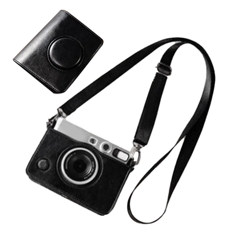 

BAAE PU Leather Camera Bag For Fujifilm Instax Mini EVO Protective Case With Shoulder Strap Camera Accessory Storage