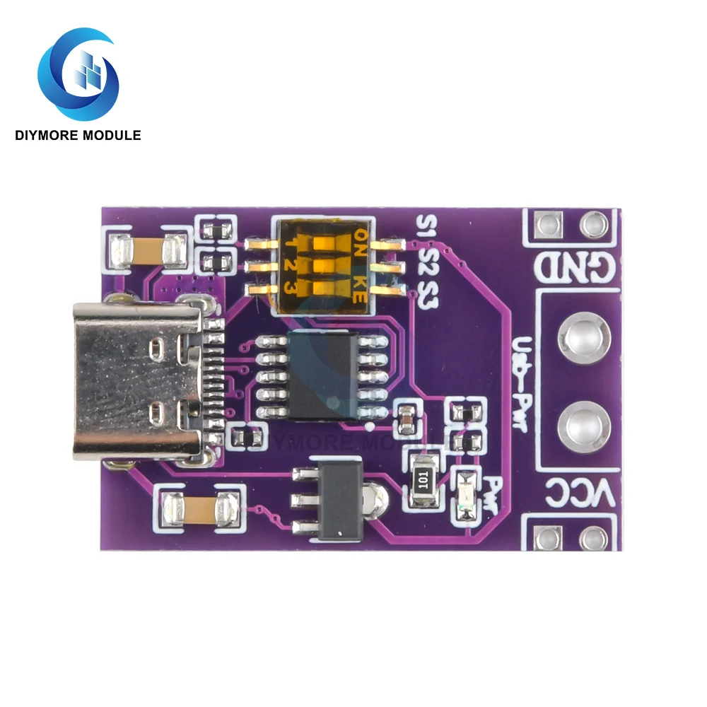 Type-C QC AFC PD2.0 PD3.0 to DC Spoof Scam Fast Charge Trigger Polling Detector USB-PD Notebook Power Supply Change Board Module