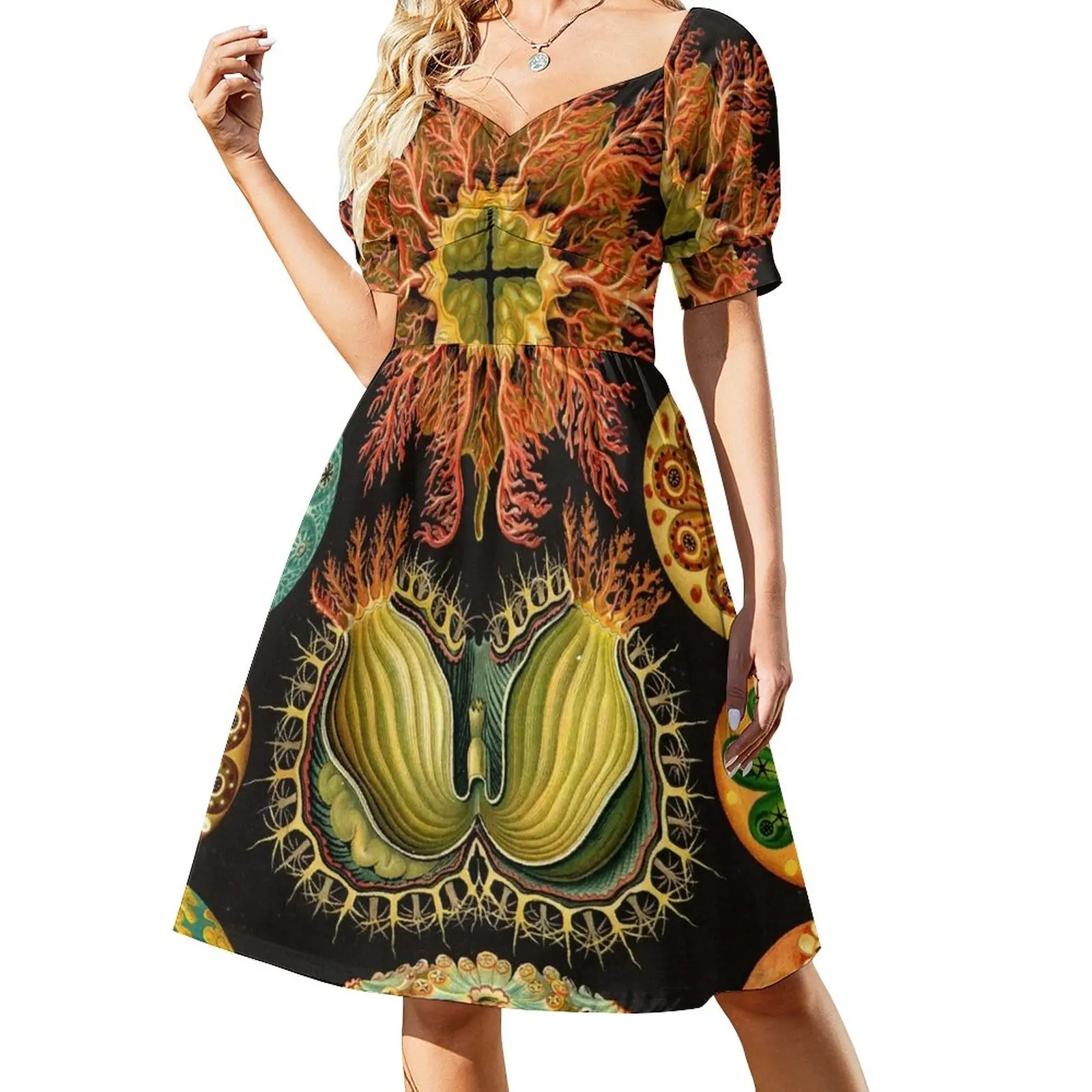 

Ascidia - Ernst Haeckel Sleeveless Dress Long veiled dresses womens clothing