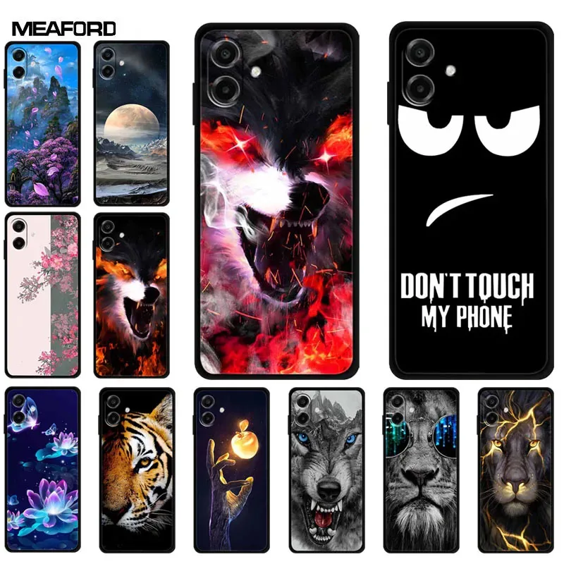 For Samsung A27 Case Animals Back Phone Cases Fashion TPU Soft Slim Silicone Cover Bumper Galaxy A 27 Funda Wolf Anime Bumper