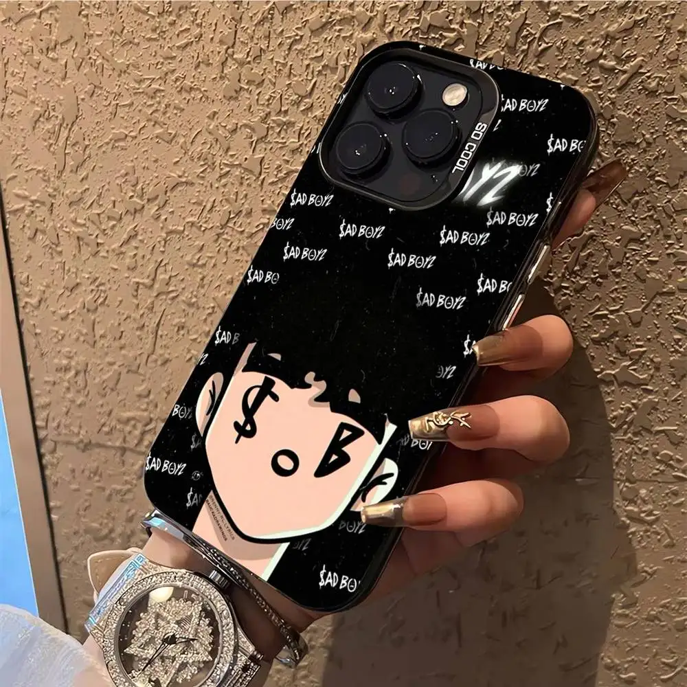 Casing HP J-Junior H Sad Boyz untuk iPhone 14 16 15 11 12 13 Pro Max Mini Plus, Pelindung Anti Benturan