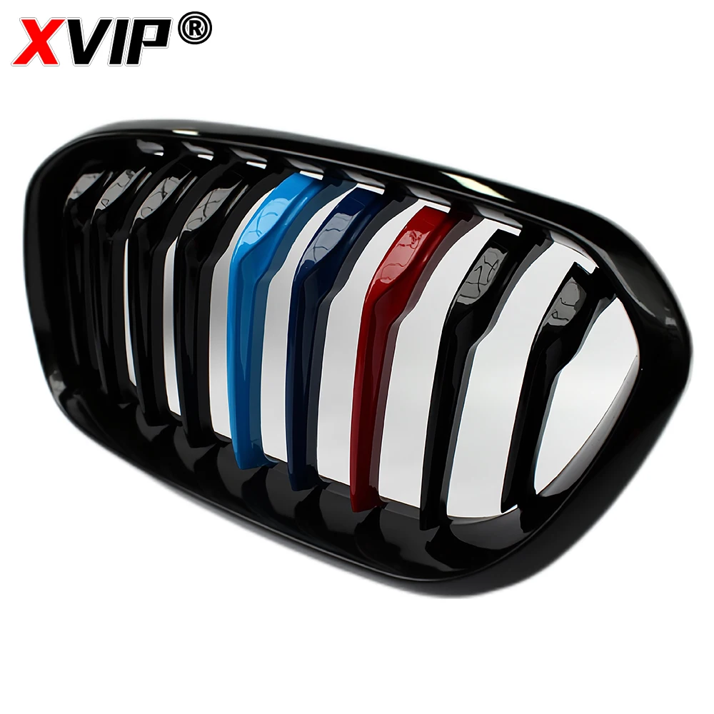 XVIP Car Kidney Replacement Front Grill For BMW F20 F21 118i 120i 125i 2015-2019 Racing Grills Gloss Black Grille Accessories