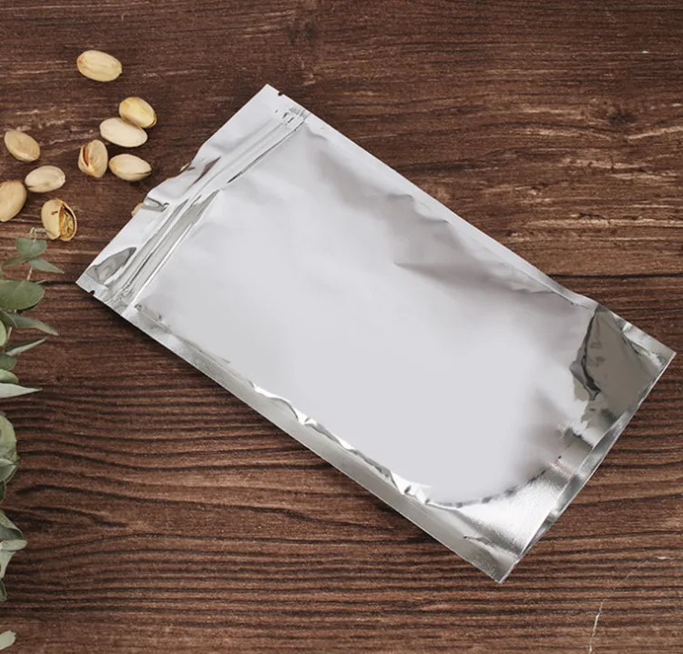 100 Stück stehen auf glänzende Aluminium folien beutel wieder versch ließbare Snack Kaffeebohnen Gewürze Getreide Zucker Kekse Trocken früchte Geschenk beutel