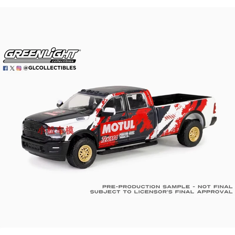 

Greenlight 1:64 2022 Ram 2500, имитация металлической модели автомобиля из сплава, статическая коллекция, украшенные праздничные подарки, игрушки