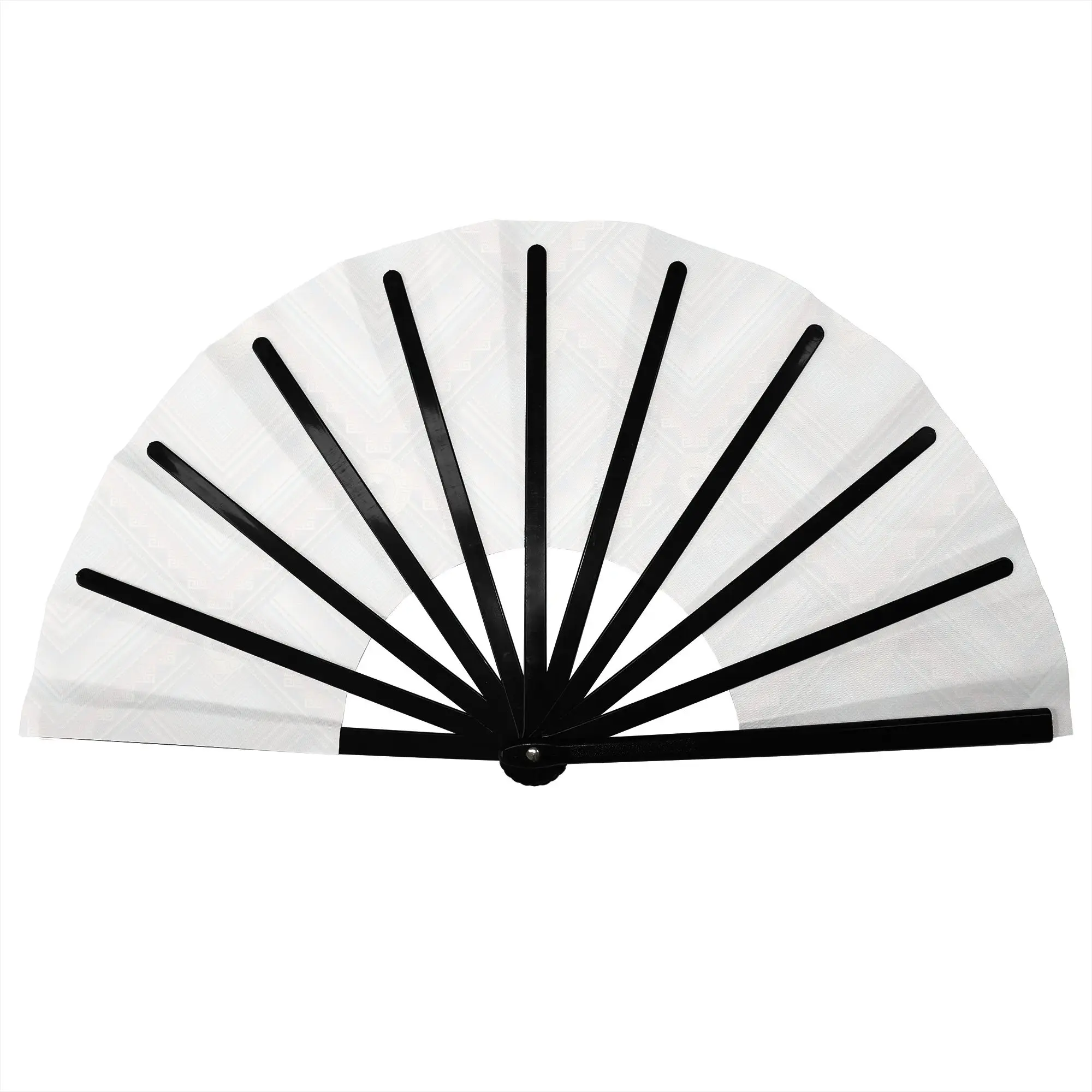 Greek key Tribal Style 3D Embossed Hand Fan Gift Party Meander Geometric Labyrinth Durable Folding Fans Creative Bulk Pack Fan