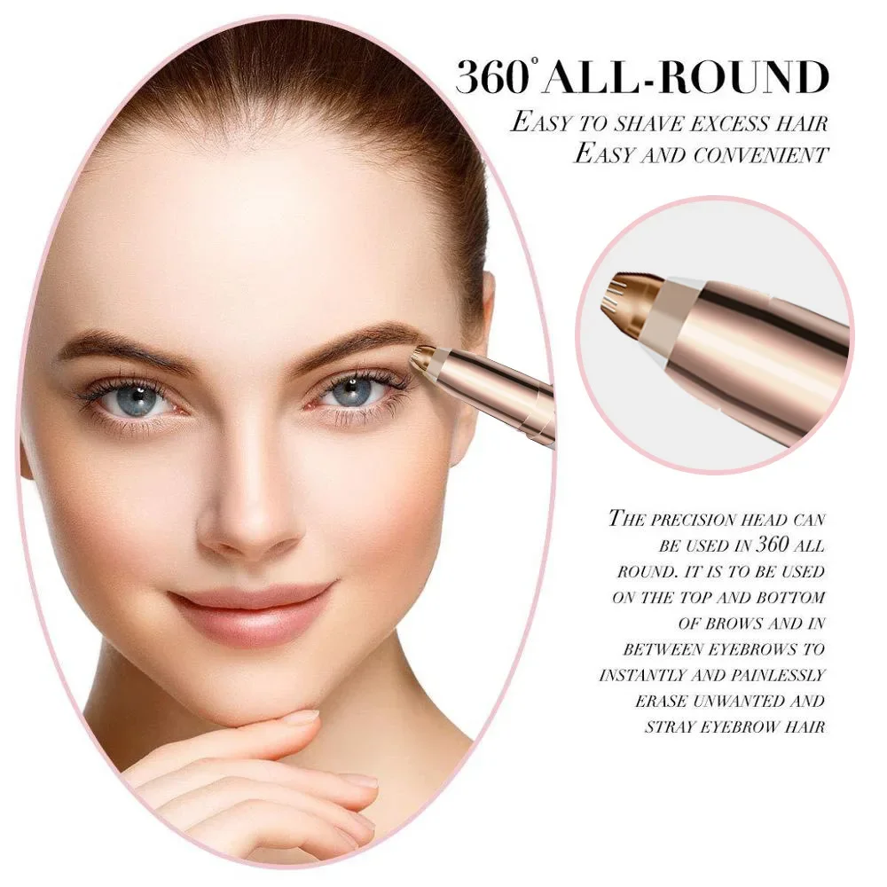 Electric Eyebrow Trimmer Eye Brow Shaper Pencil Face Hair Remover For Women Makeup Painless Automatic Eyebrow Shavers Depilator